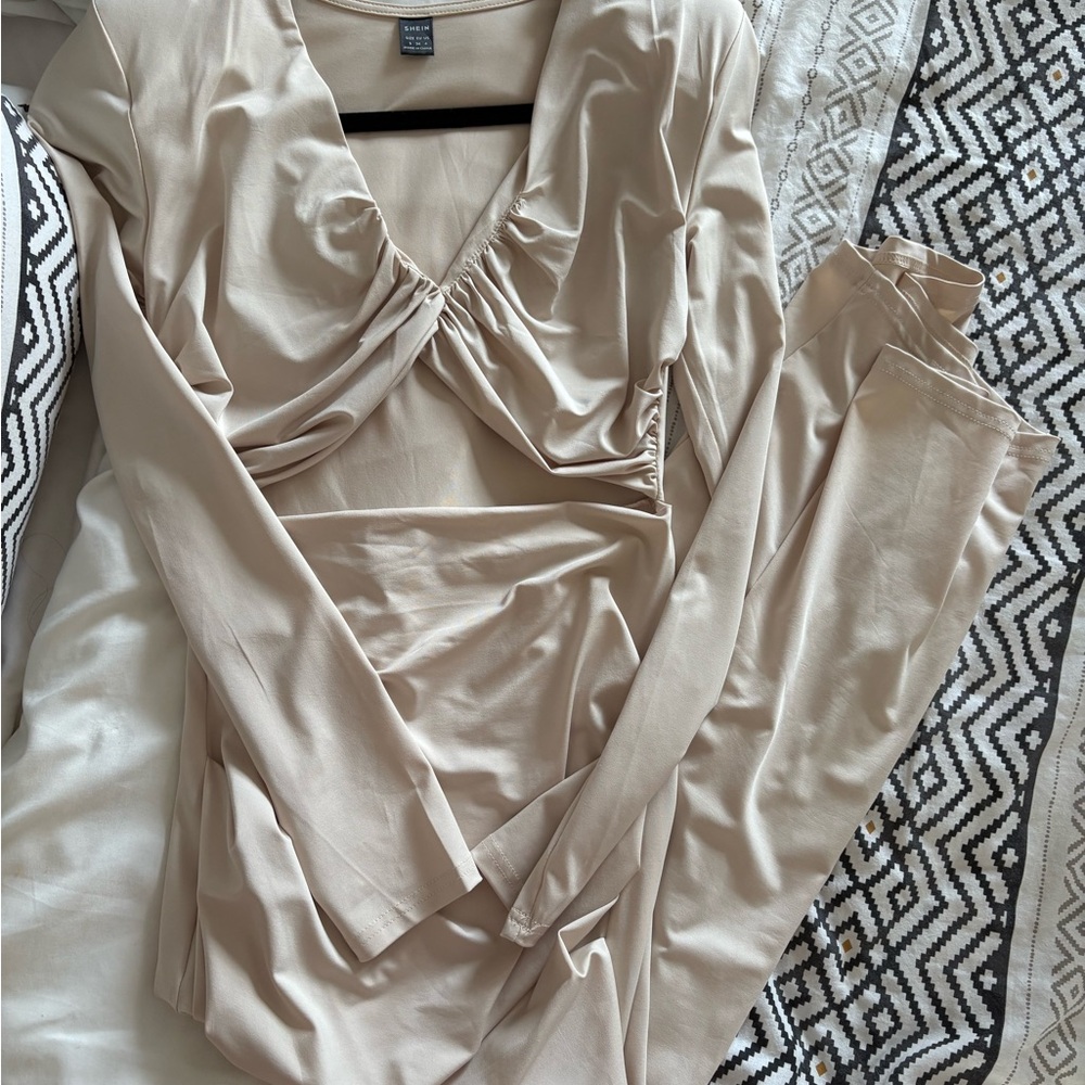 SHEIN Elegant Cream Dress